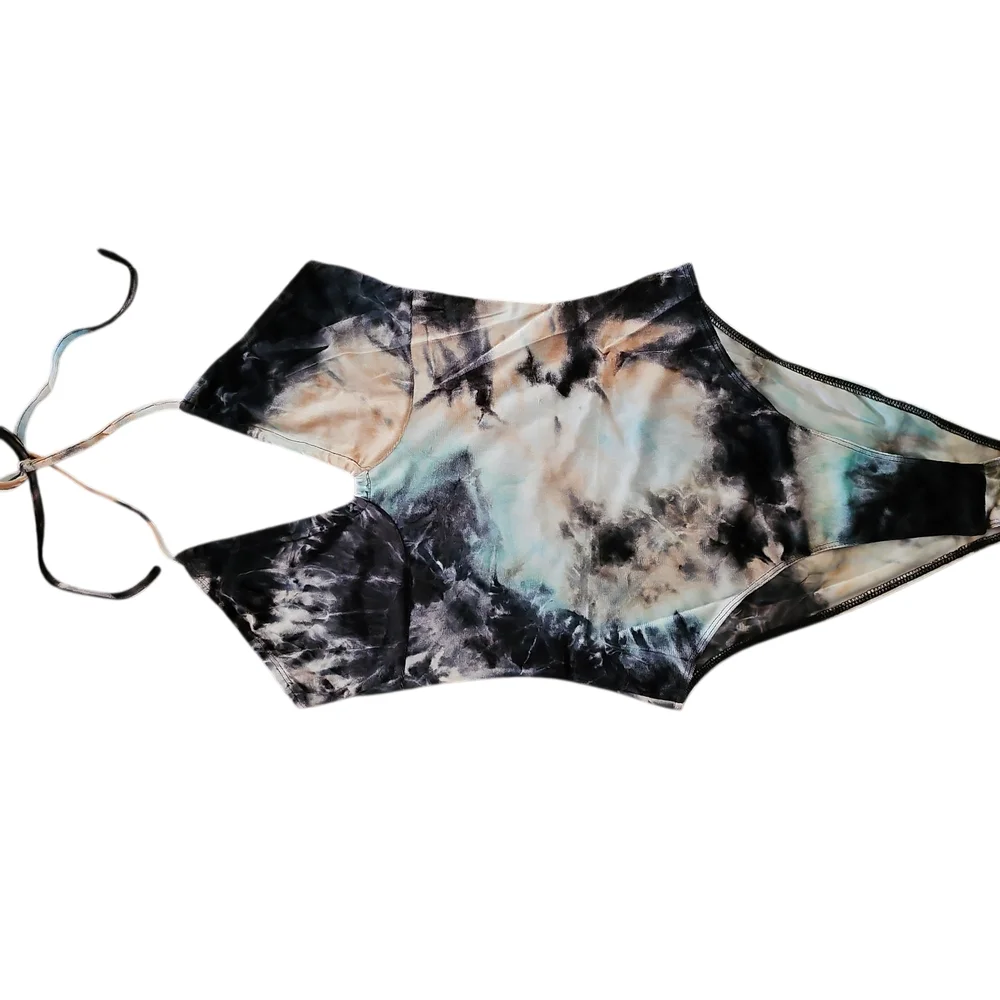 Stylish Tie-Dye One-Piece Bodysuit Women's Size Small